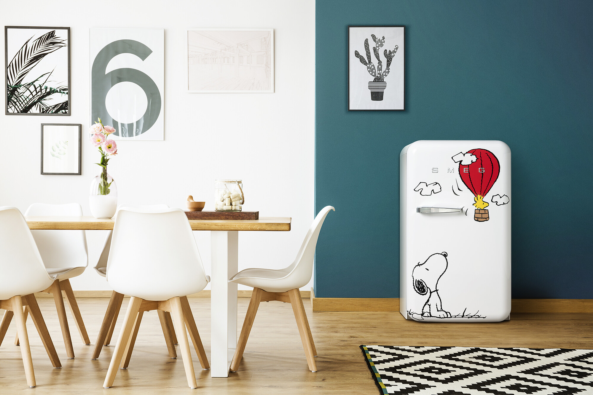 SMEG FAB10RDSN6 vrijstaande koelkast met vriesvak - 97cm SMEG FAB10RDSN6 vrijstaande koelkast met vriesvak - 97cm