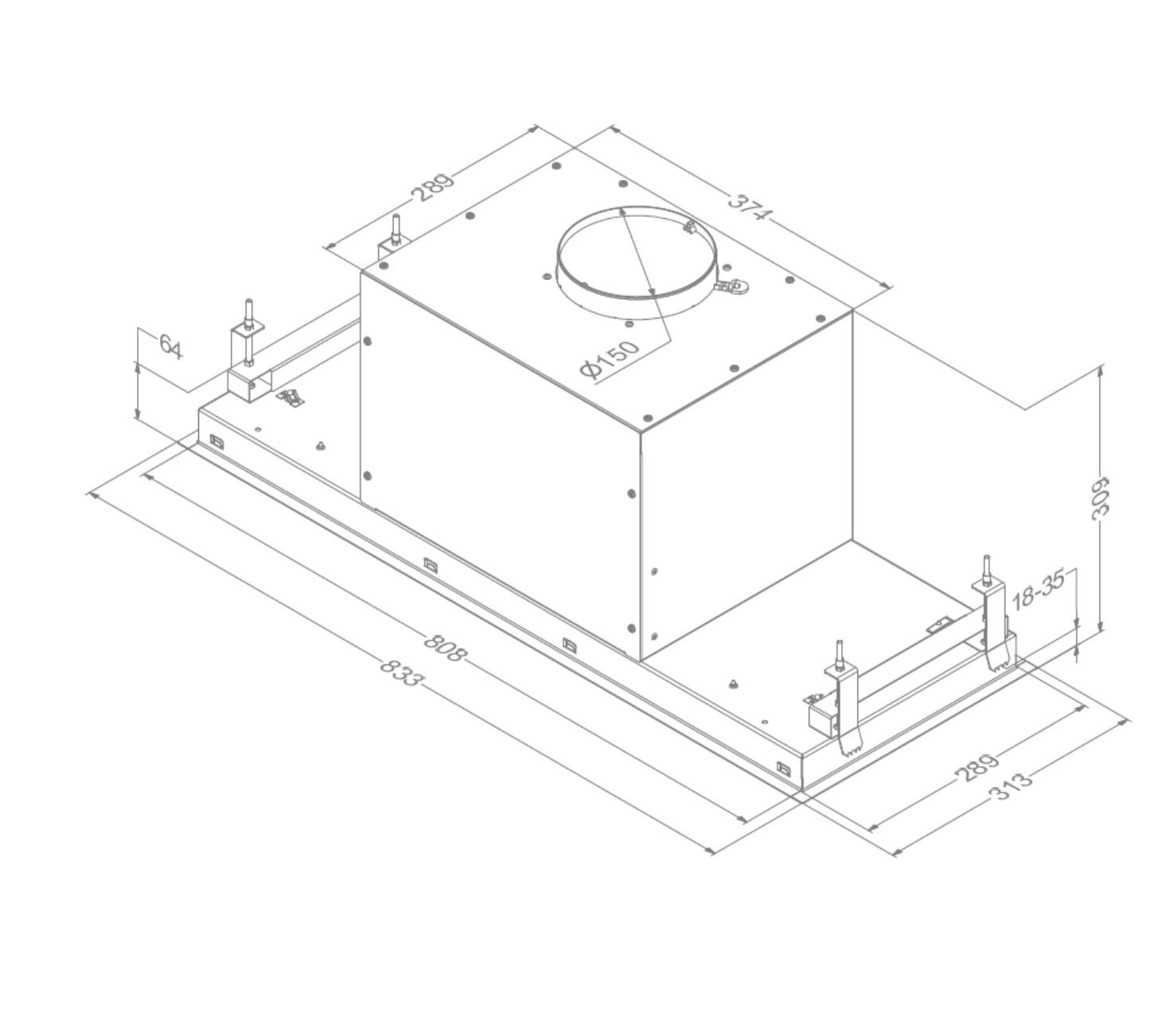 NOVY 26080 inbouw dampkap - 90cm NOVY 26080 inbouw dampkap - 90cm