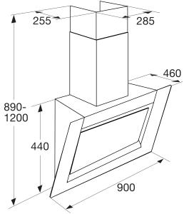 ATAG WS90212FM headfree dampkap - 90cm ATAG WS90212FM headfree dampkap - 90cm