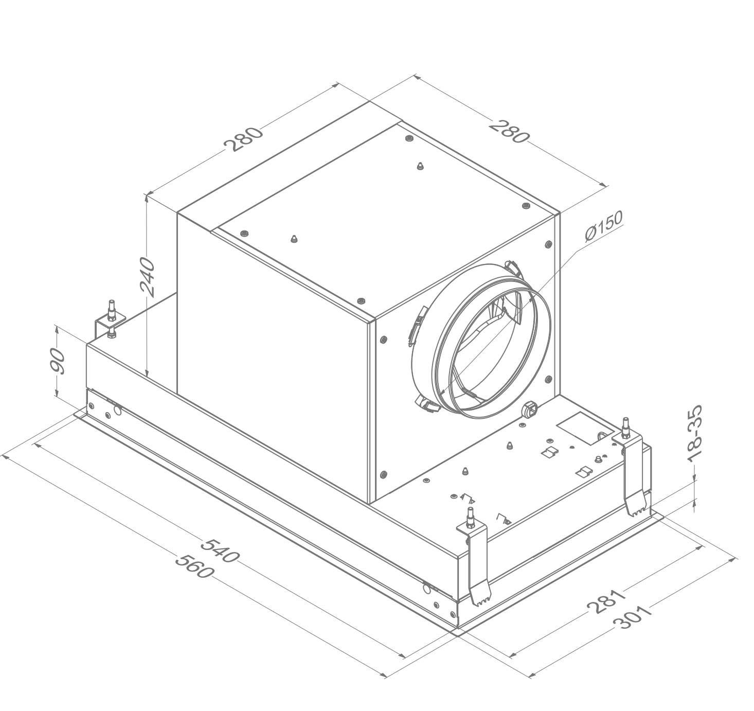 NOVY 816 Mini Pureline inbouwgroep - 60cm NOVY 816 Mini Pureline inbouwgroep - 60cm