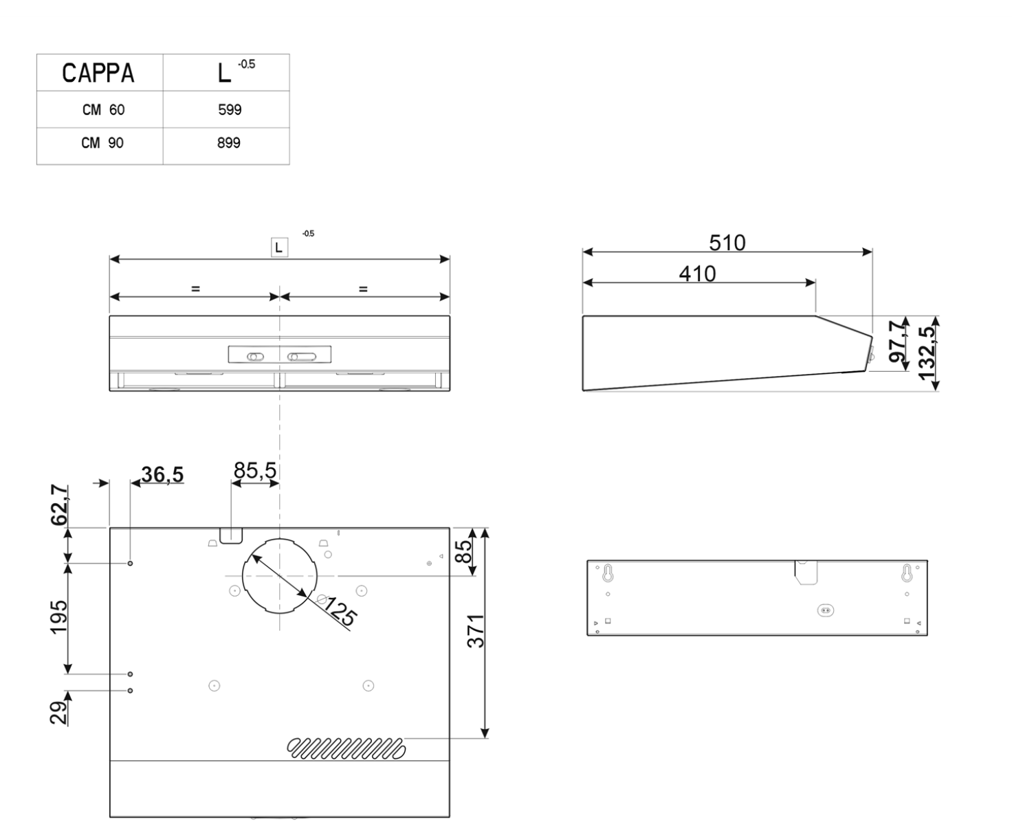 SMEG ERT KTE90E2 inbouwgroep - 90cm