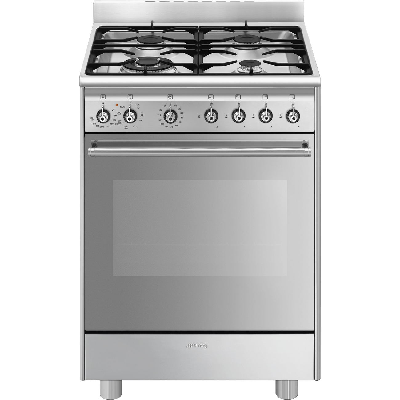SMEG SX61GM fornuis met gaskookplaat - 60cm SMEG SX61GM fornuis met gaskookplaat - 60cm
