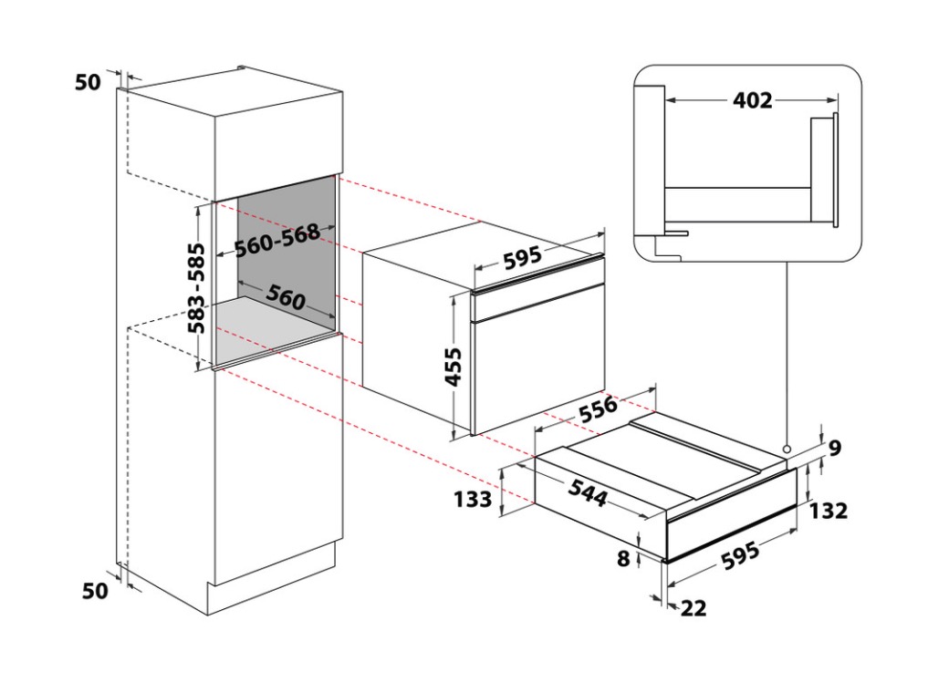 WHIRLPOOL WUD0ABF culinaire lade - 14cm WHIRLPOOL WUD0ABF culinaire lade - 14cm