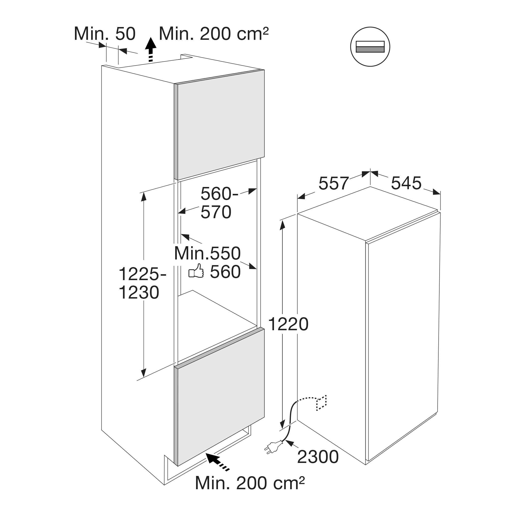 ATAG KD67122A koelkast zonder vriesvak - 122cm ATAG KD67122A koelkast zonder vriesvak - 122cm