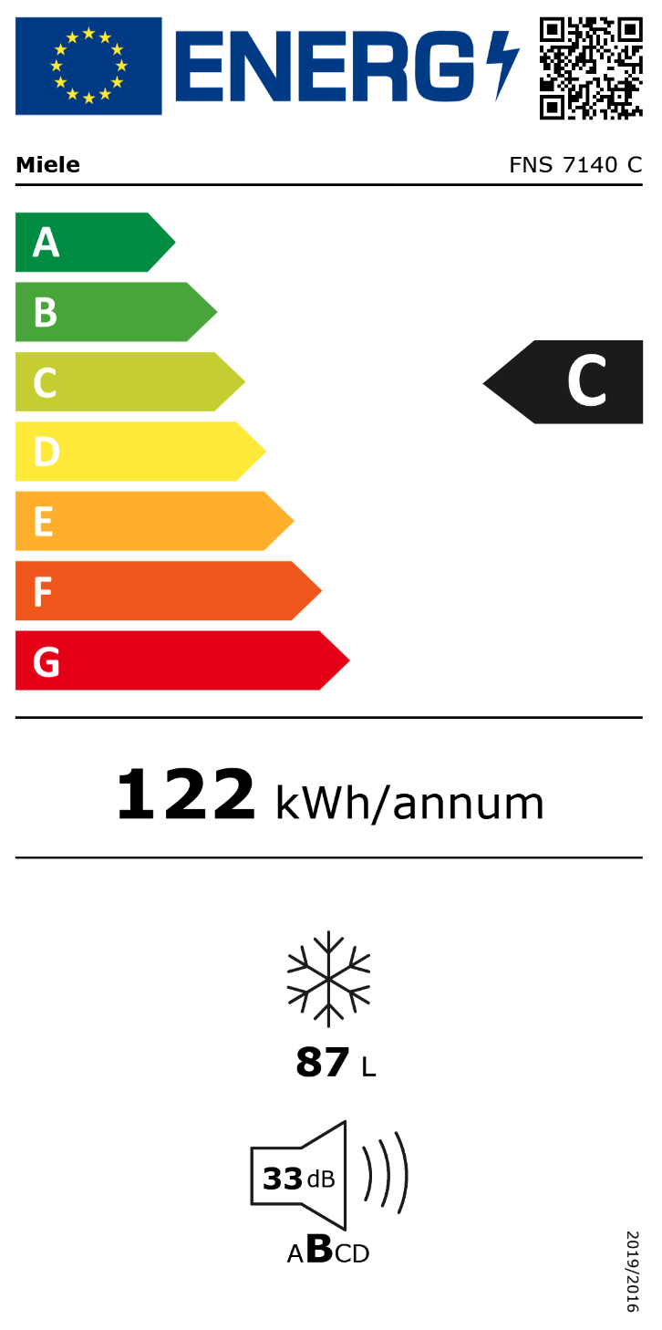 MIELE FNS7140C inbouw vriezer - 88cm MIELE FNS7140C inbouw vriezer - 88cm