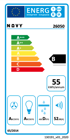 NOVY 26050 inbouw dampkap - 53cm NOVY 26050 inbouw dampkap - 53cm