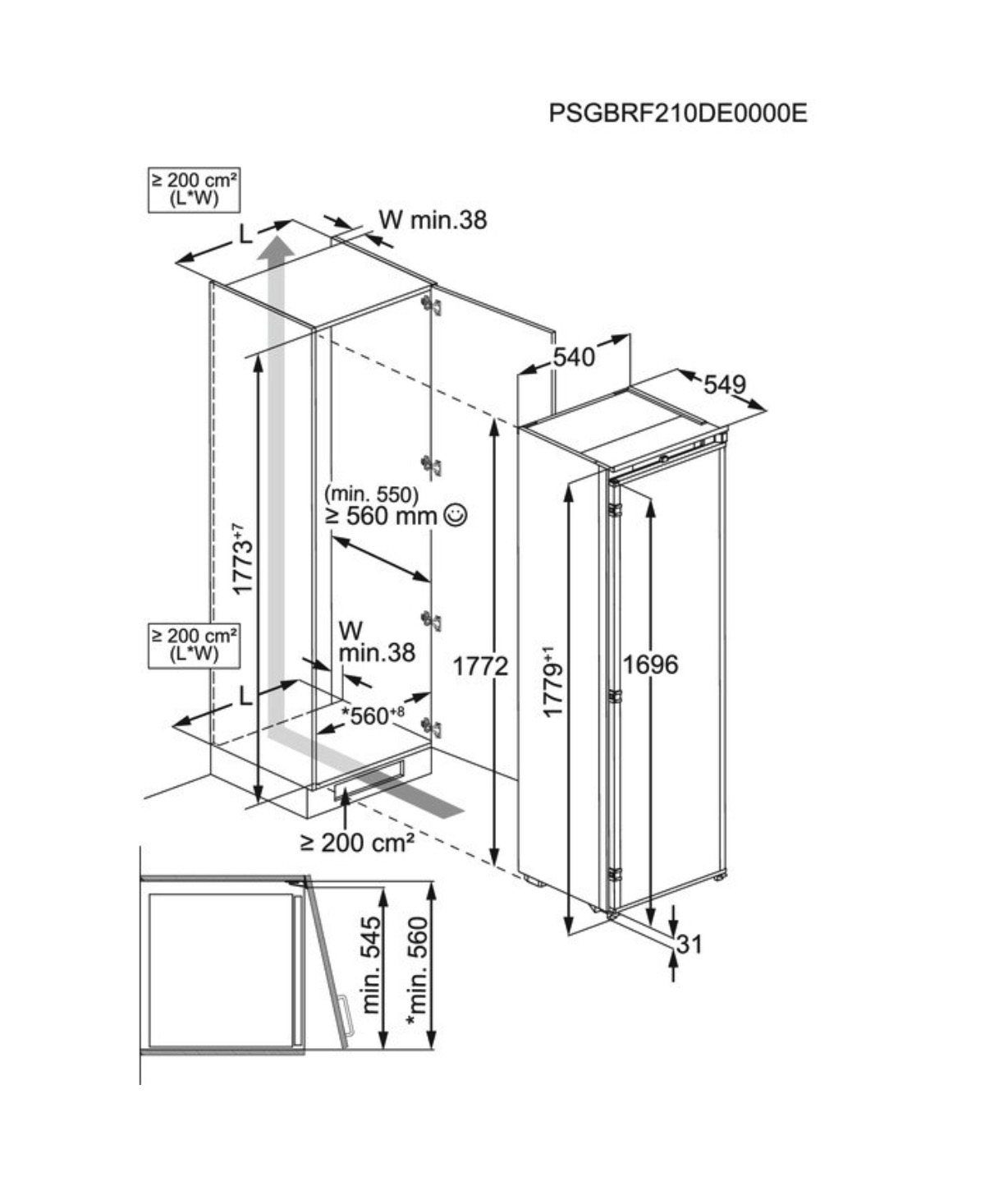 AEG TK6FS181DS 6000 koelkast zonder vriesvak - 178cm AEG TK6FS181DS 6000 koelkast zonder vriesvak - 178cm