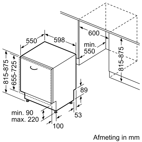 BOSCH SMV4HBX13E vaatwasser volledig integreerbaar