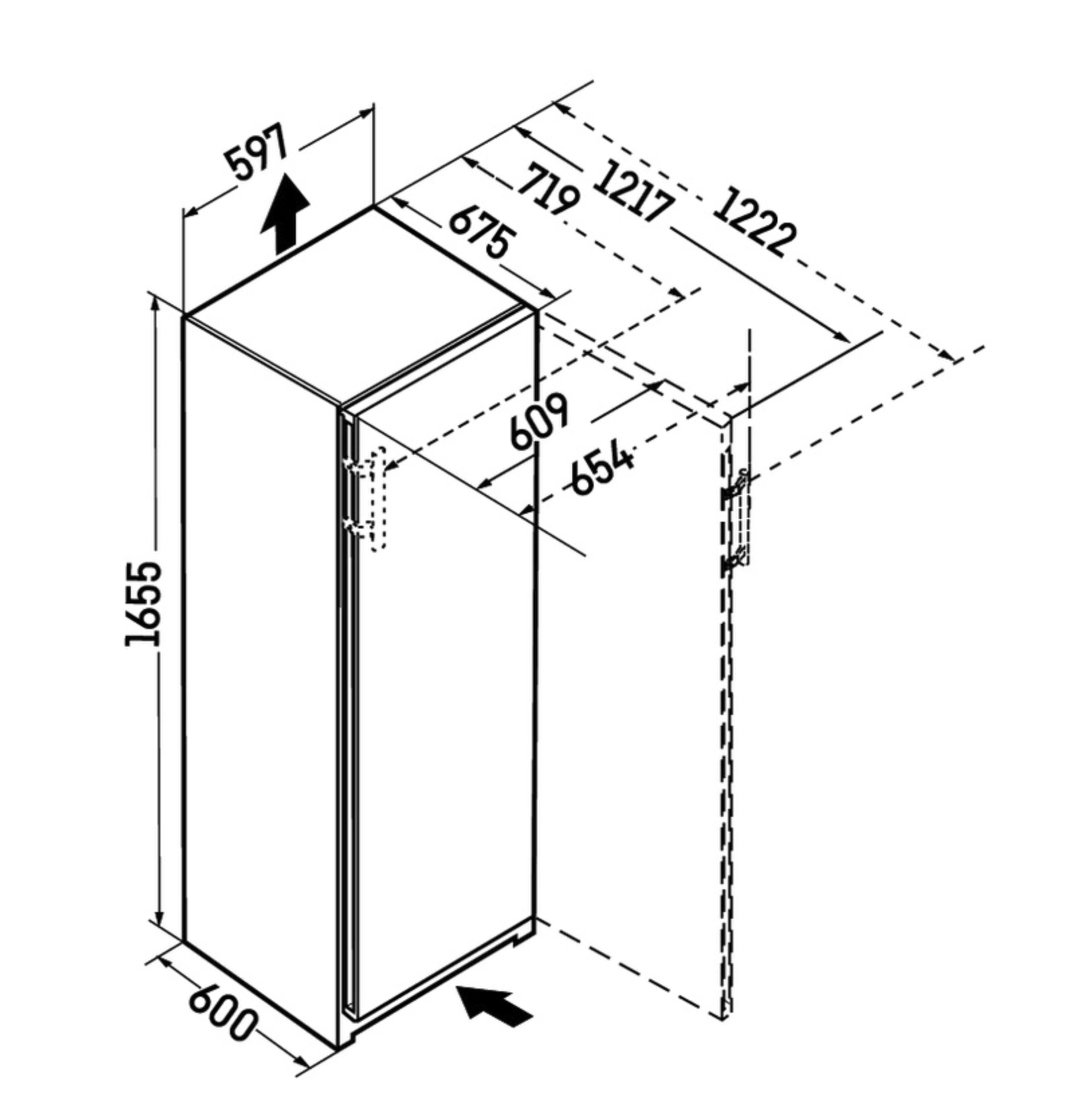 LIEBHERR FND503620 vrijstaande vriezer - 165cm