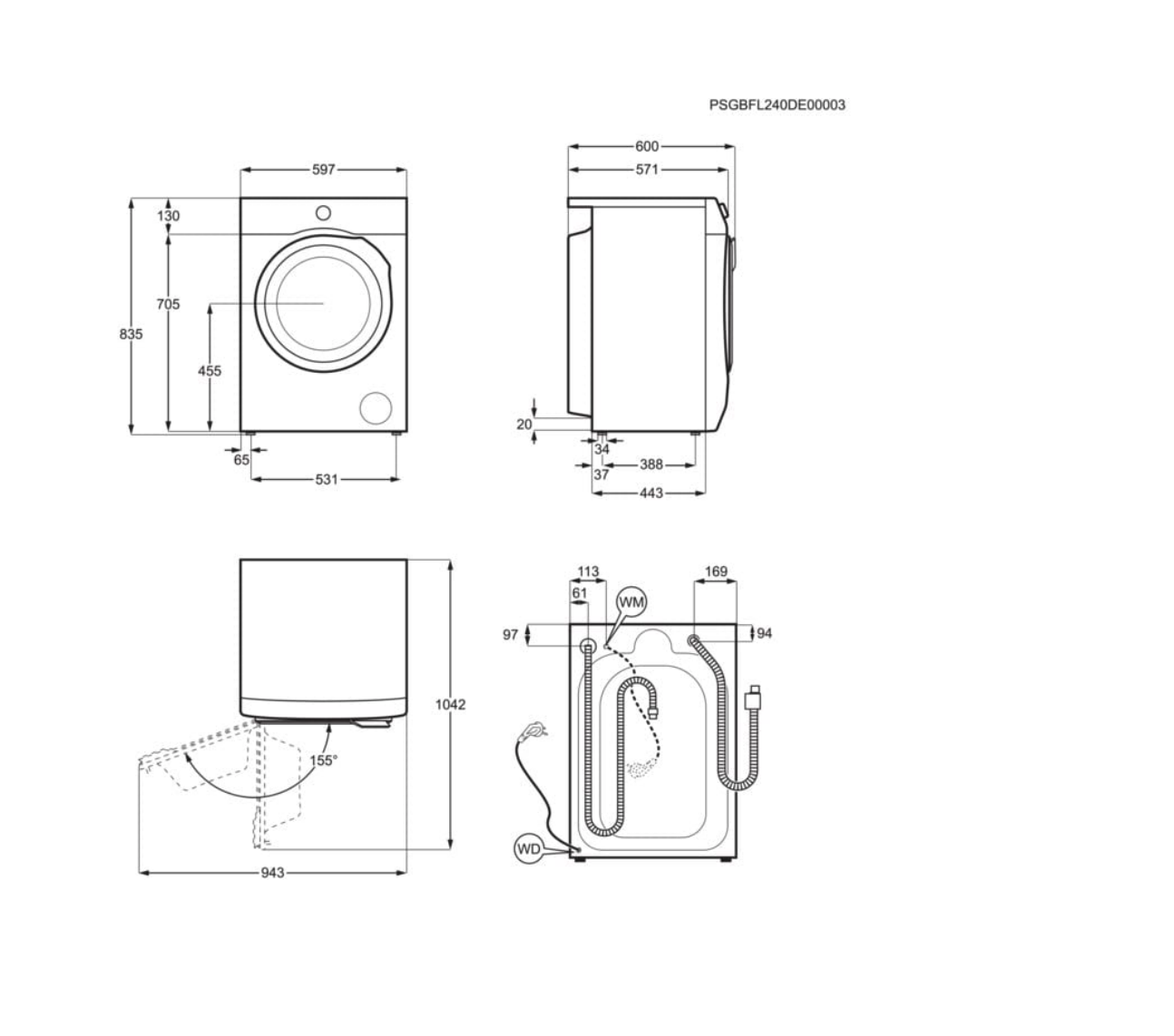 ELECTROLUX EWI72954DS was- droogcombinatie ELECTROLUX EWI72954DS was- droogcombinatie