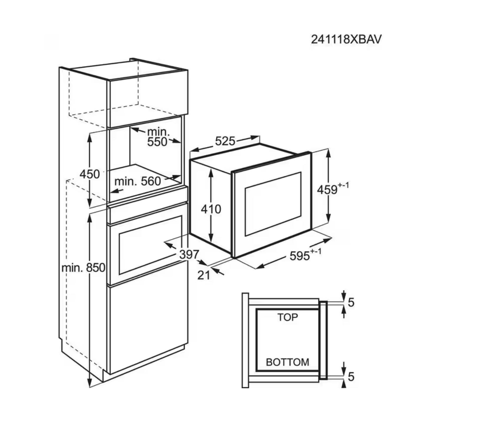 AEG TB6SM261FB 6000 microgolfoven - 45cm AEG TB6SM261FB 6000 microgolfoven - 45cm