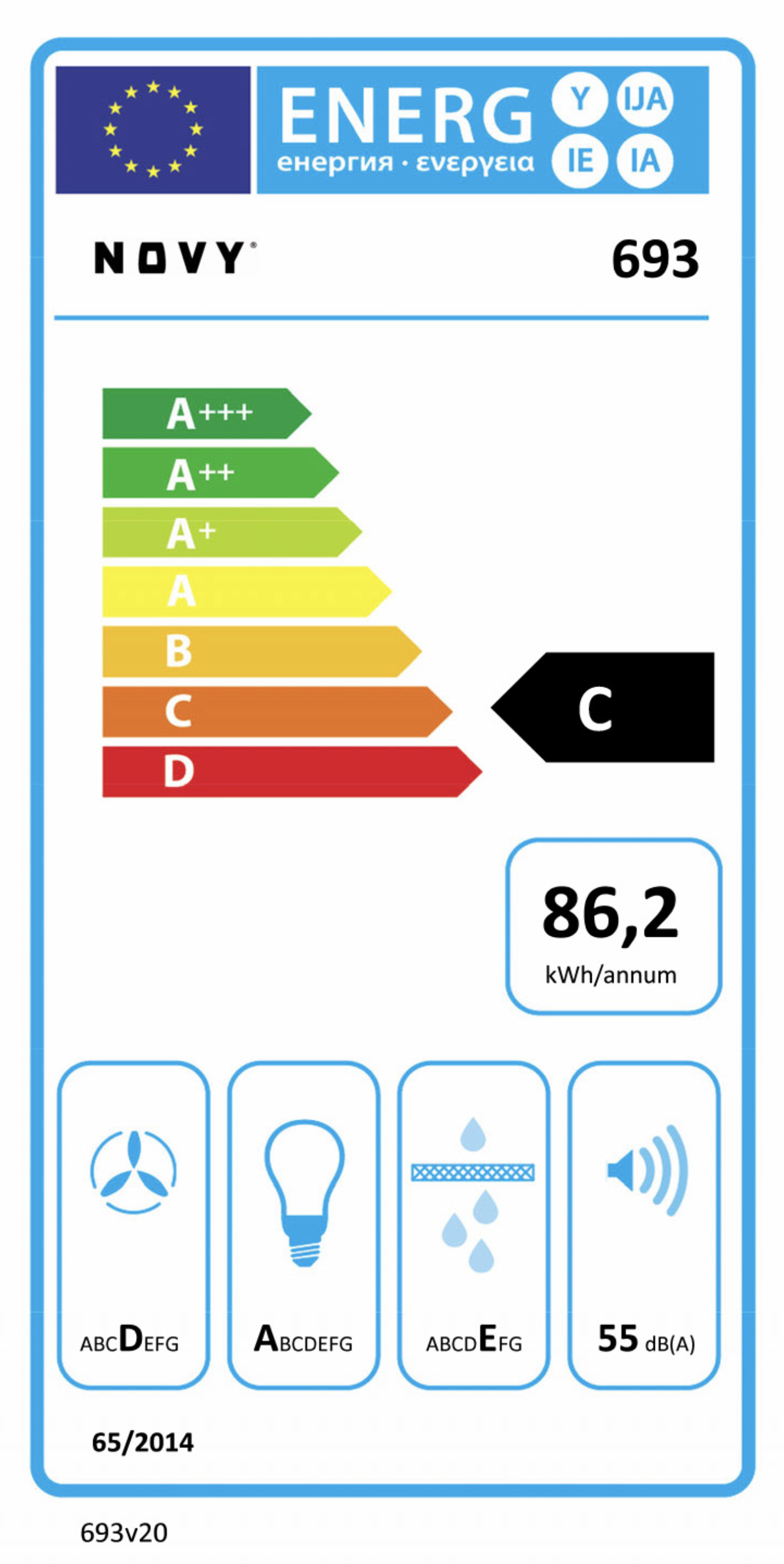 NOVY 693 telescopische dampkap - 90cm NOVY 693 telescopische dampkap - 90cm