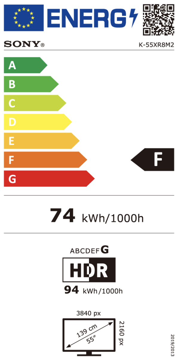 SONY K55XR8M25PB.CEI televisie 4K UHD - 55''