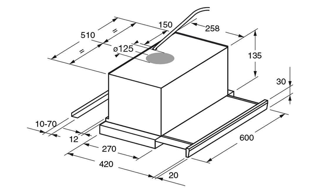 ATAG WV60211AC telescopische dampkap - 60cm ATAG WV60211AC telescopische dampkap - 60cm