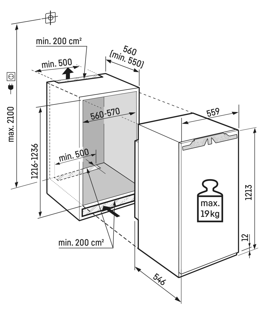 LIEBHERR IRBBI417022 koelkast zonder vriesvak - 122cm LIEBHERR IRBBI417022 koelkast zonder vriesvak - 122cm