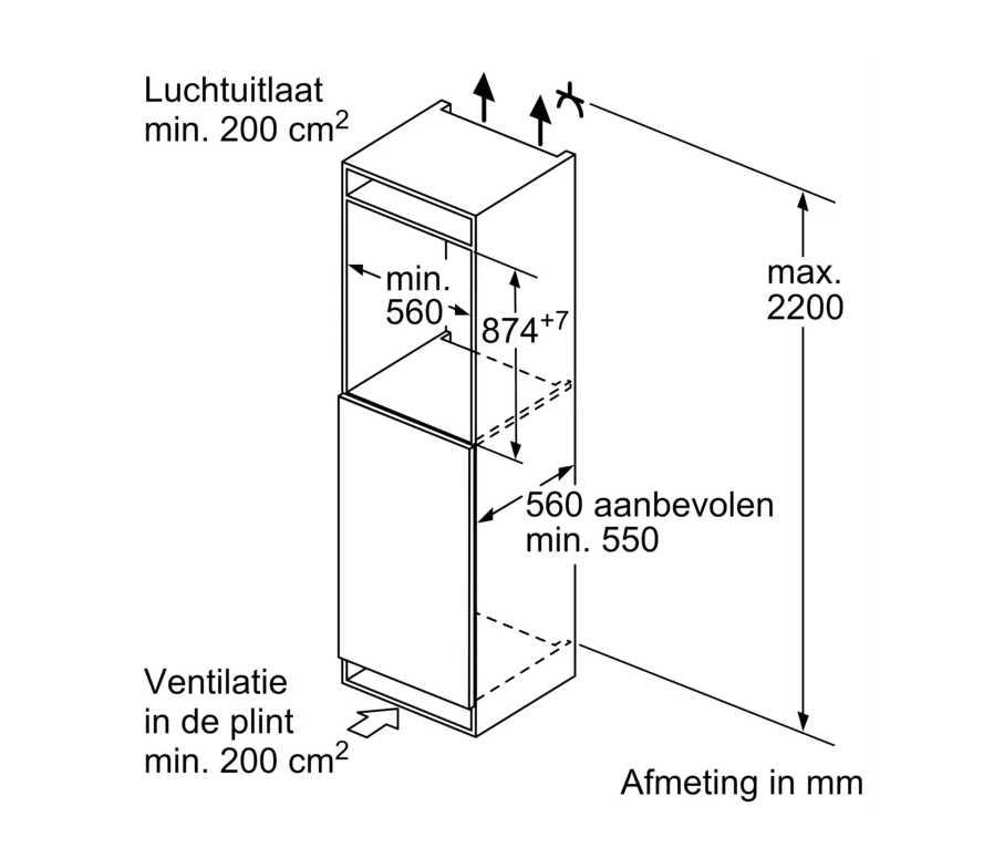 SIEMENS KI22LNSE0 IQ100 koelkast met vriesvak - 88cm