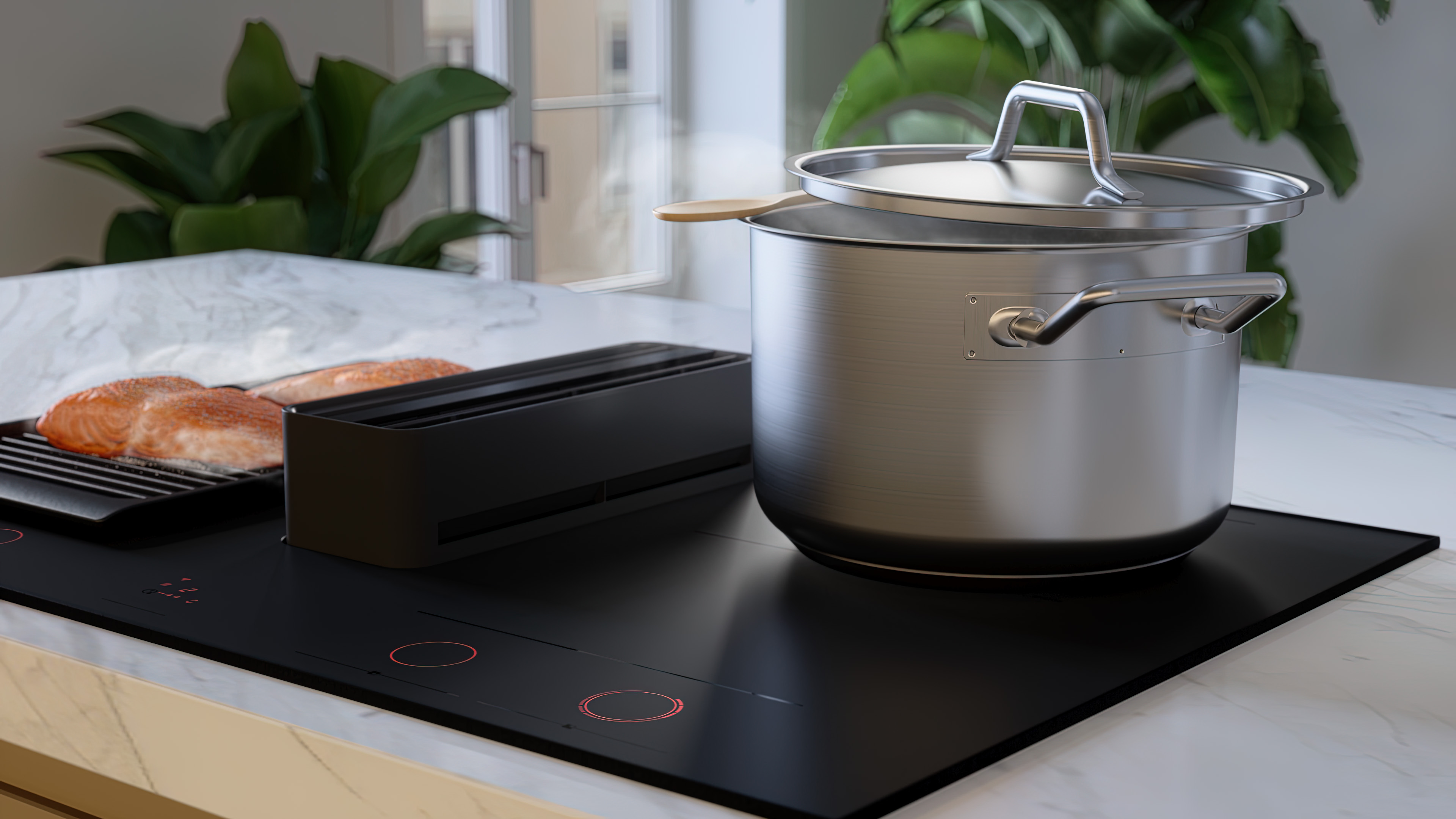 ATAG HIDD28472SVI kookplaat met afzuiging - 83cm ATAG HIDD28472SVI kookplaat met afzuiging - 83cm