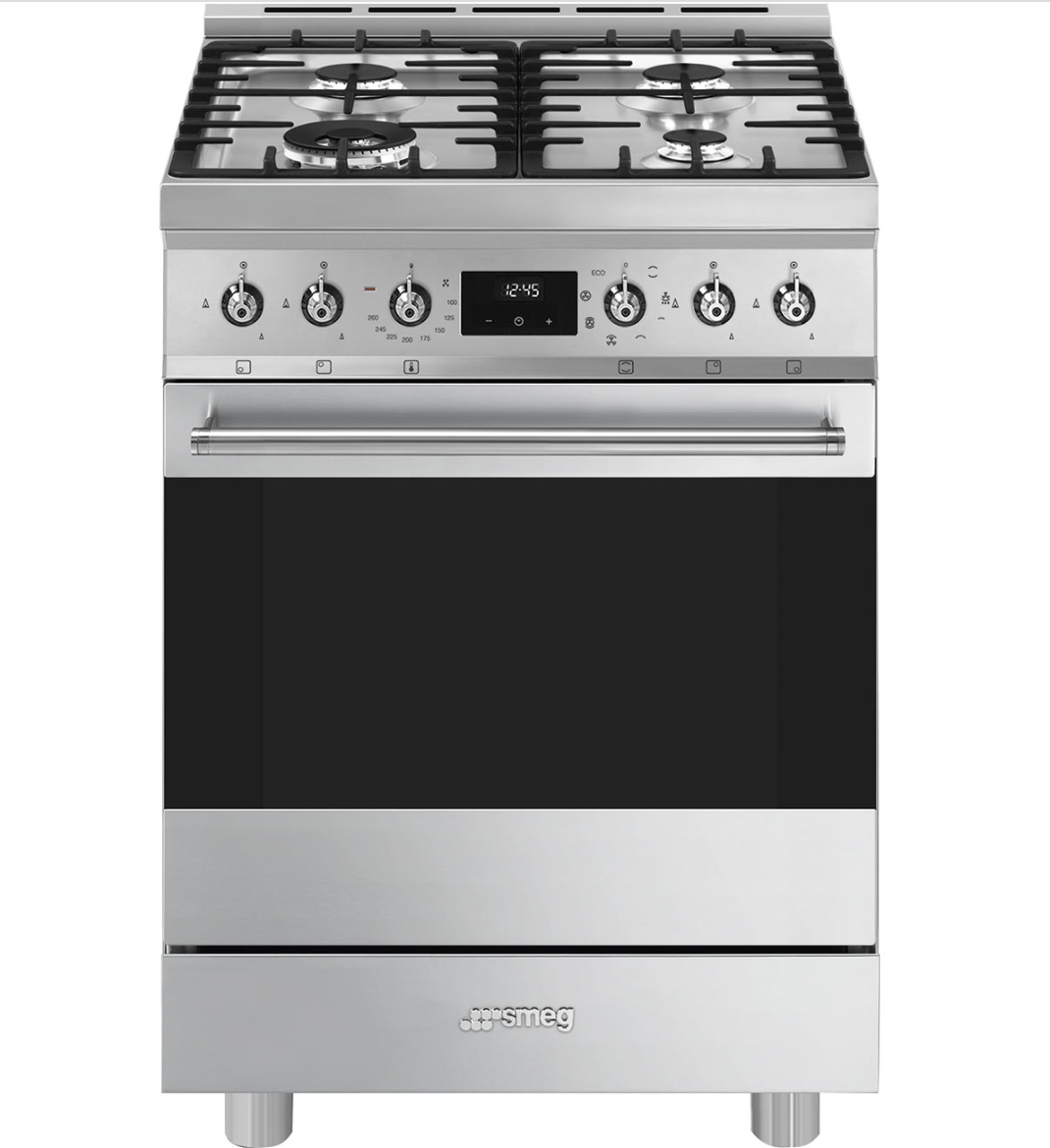 SMEG VRIJSTAAND ERT C6GMX2 fornuis met gaskookplaat - 60cm SMEG VRIJSTAAND ERT C6GMX2 fornuis met gaskookplaat - 60cm