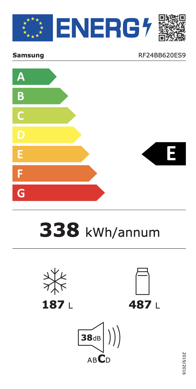 SAMSUNG RF24BB620ES9EF side-by-side - 178cm