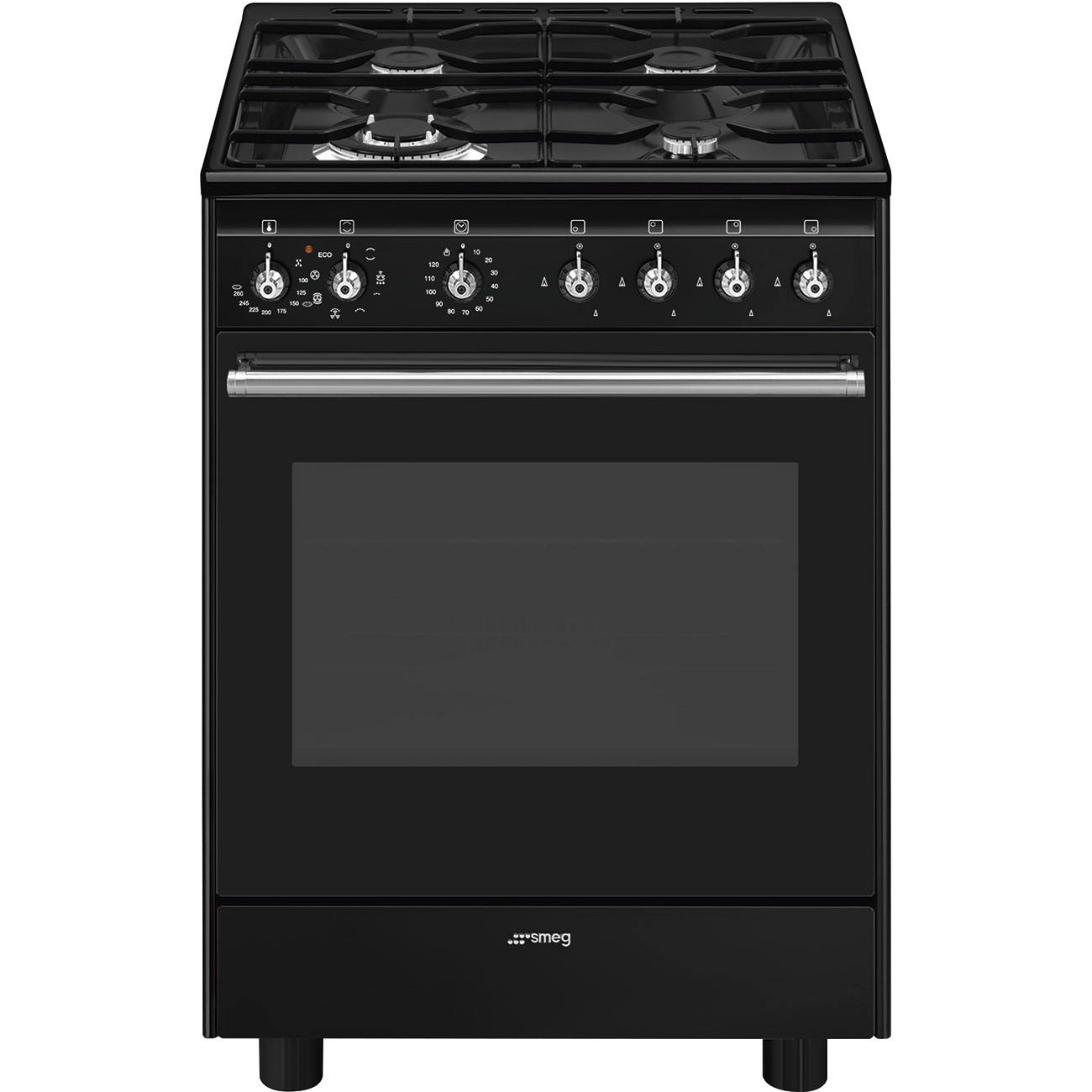 SMEG VRIJSTAAND ERT CX61GMBL fornuis met gaskookplaat - 60cm SMEG VRIJSTAAND ERT CX61GMBL fornuis met gaskookplaat - 60cm