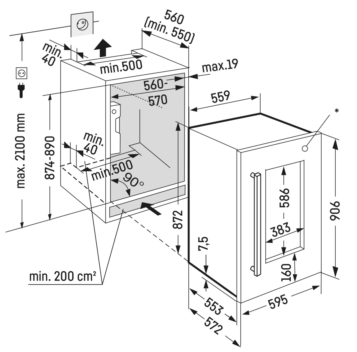 LIEBHERR EWTDF165326 integreerbare wijnklimaatkast LIEBHERR EWTDF165326 integreerbare wijnklimaatkast