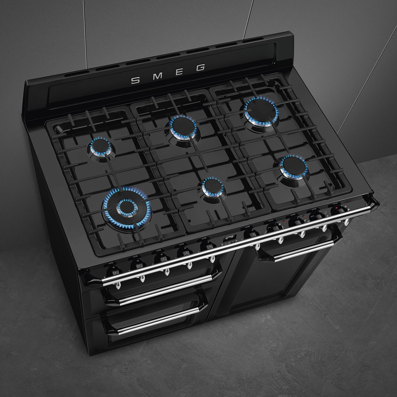 SMEG TR103BL fornuis met gaskookplaat - 100cm SMEG TR103BL fornuis met gaskookplaat - 100cm