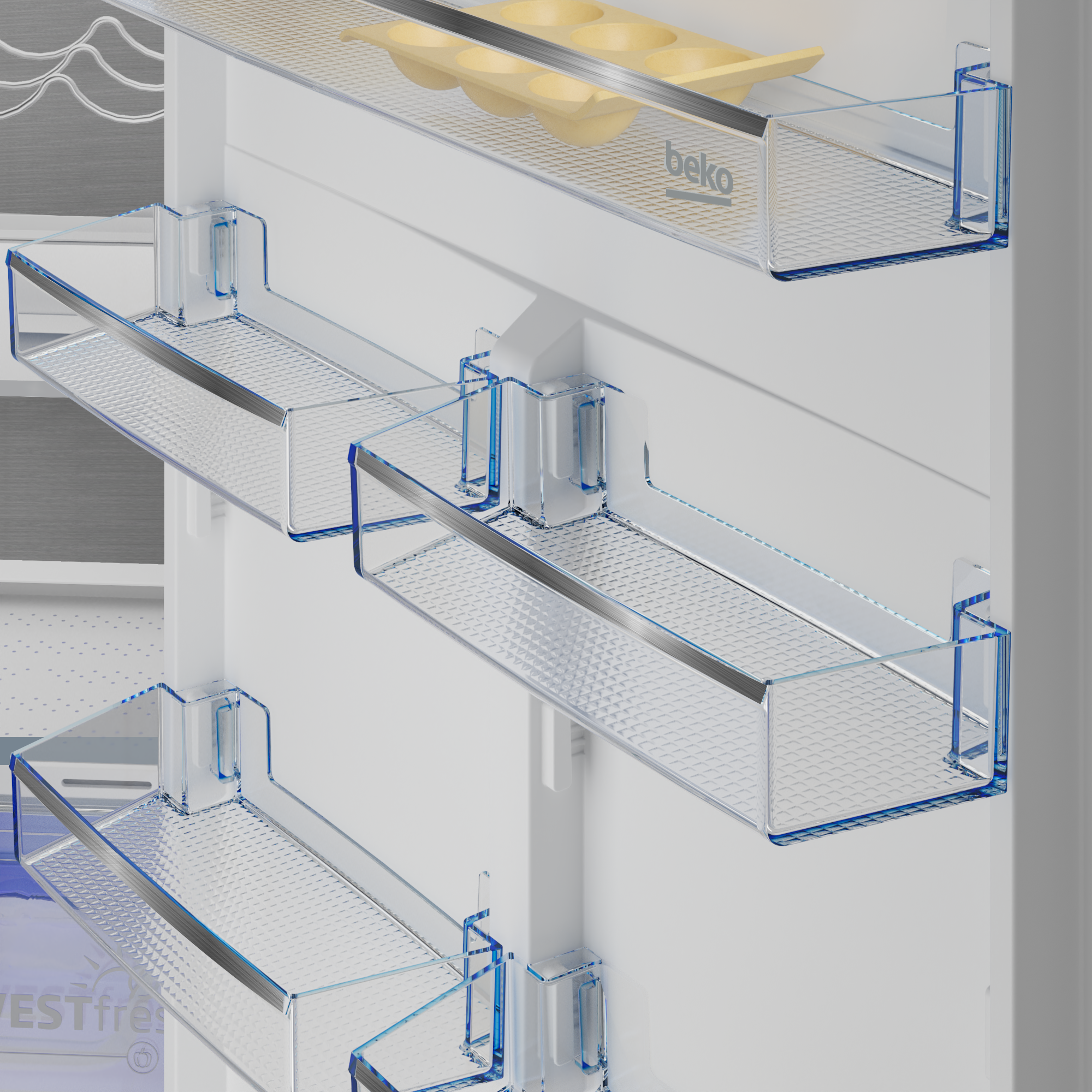BEKO BCNE400E50SHN koel-/vriescombinatie - 193cm BEKO BCNE400E50SHN koel-/vriescombinatie - 193cm