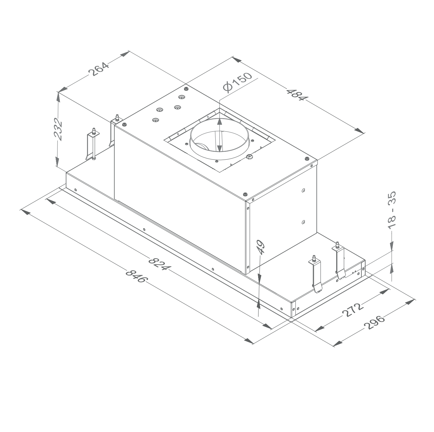NOVY 829 inbouwgroep - 86cm