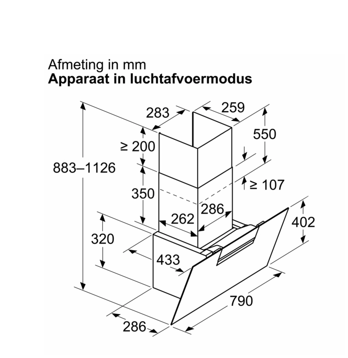 BOSCH DWK87FN6RM SERIE 4 headfree dampkap - 80cm BOSCH DWK87FN6RM SERIE 4 headfree dampkap - 80cm