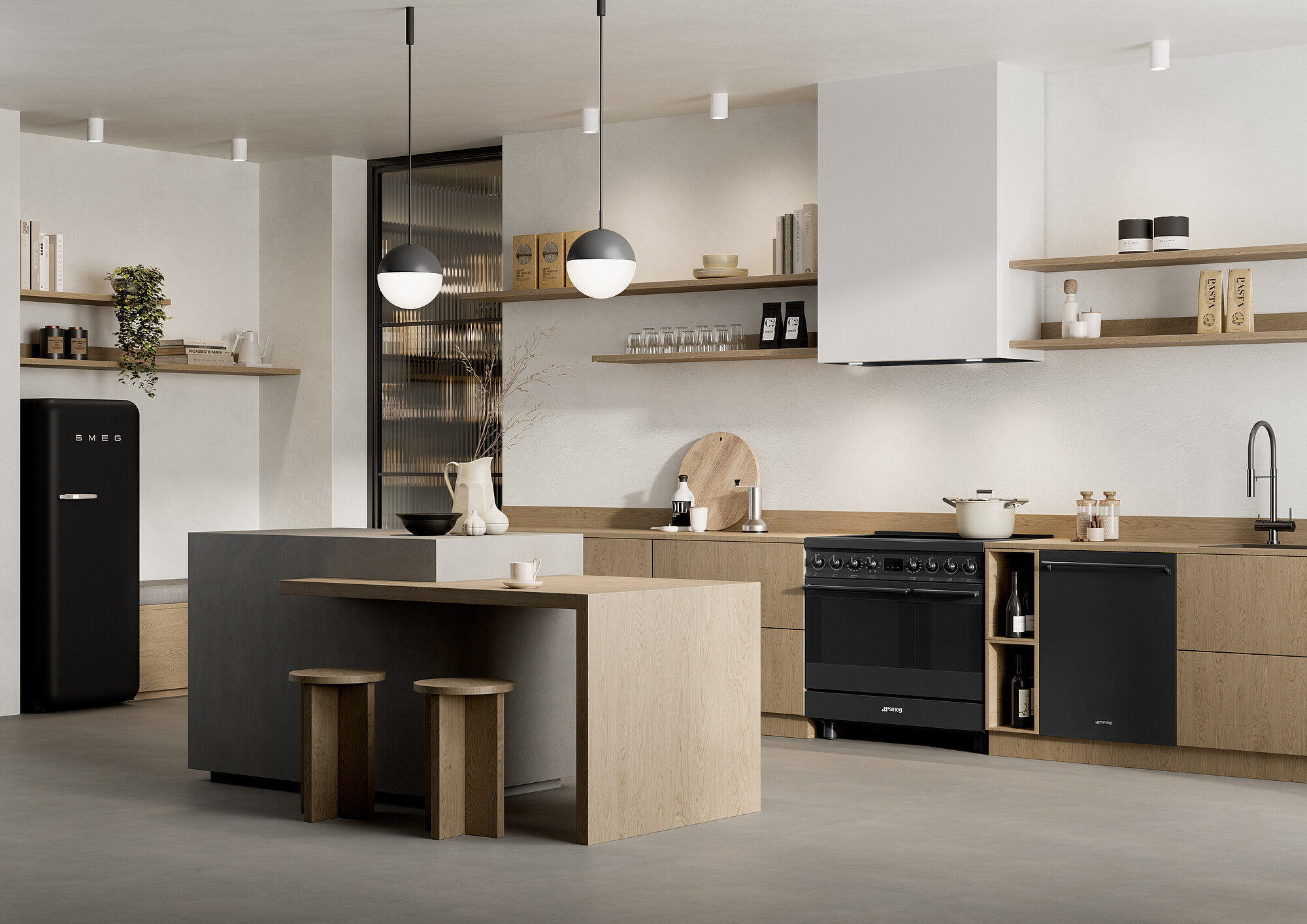 SMEG C92IPN2 fornuis met electrische kookplaat - 50cm