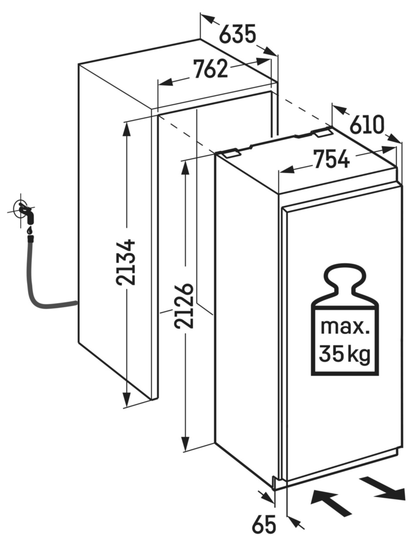 LIEBHERR MONOLITH ERBDI977020 koelkast zonder vriesvak - 213cm LIEBHERR MONOLITH ERBDI977020 koelkast zonder vriesvak - 213cm