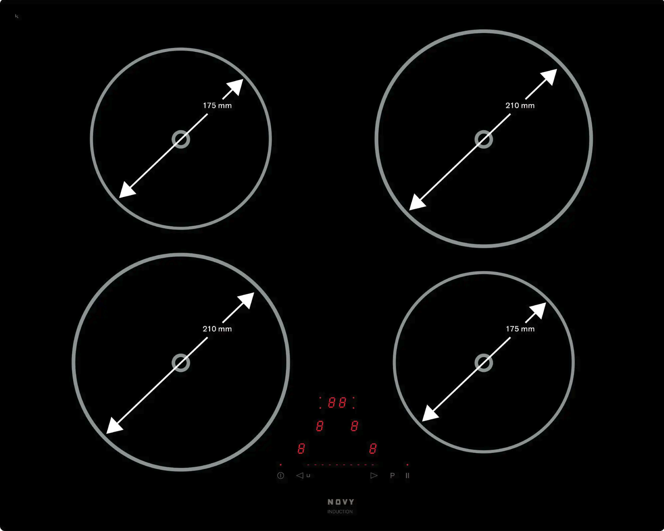 NOVY 1753 inductiekookplaat - 65cm NOVY 1753 inductiekookplaat - 65cm