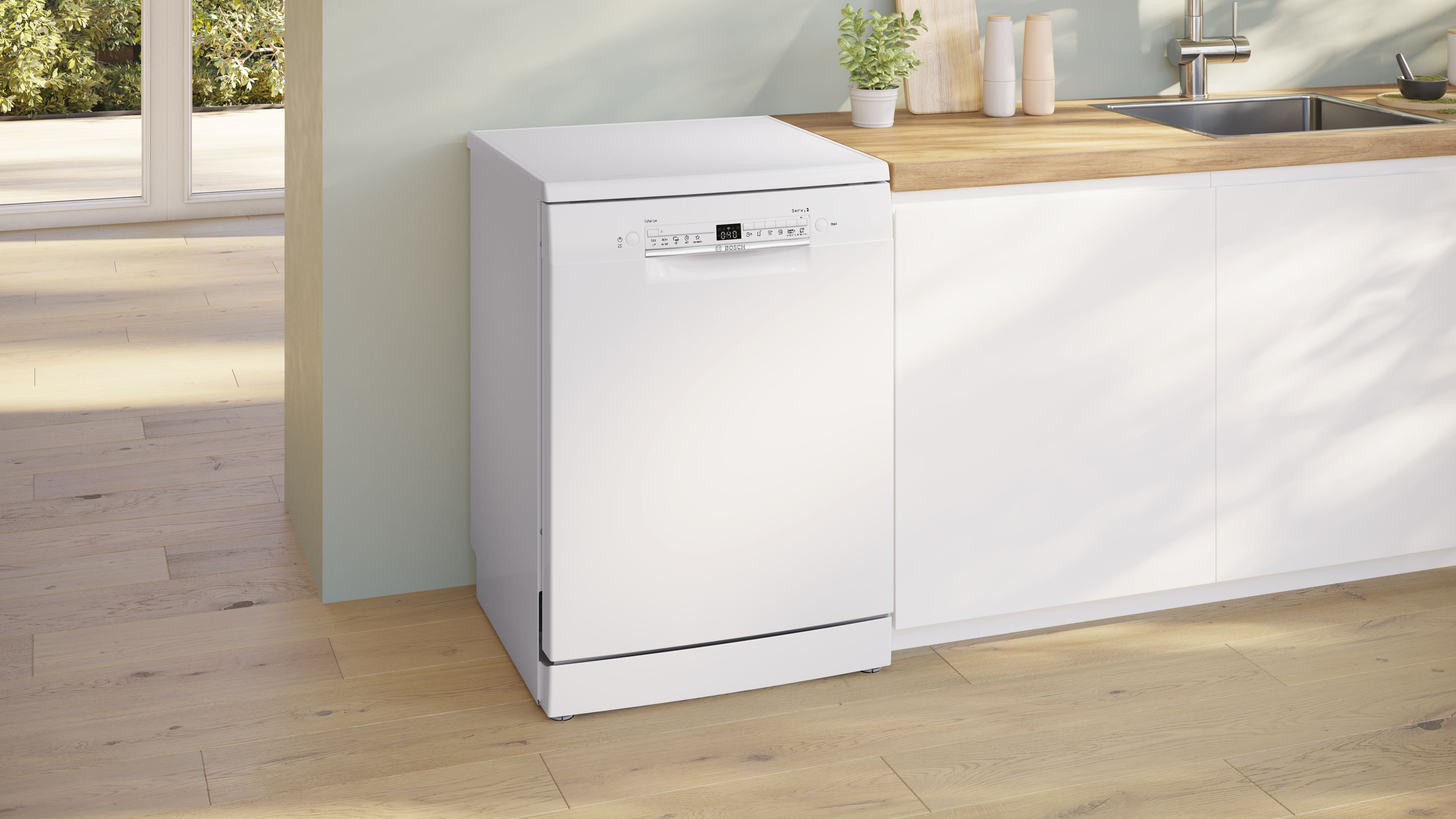 BOSCH SMS2HTW02E SERIE 2 vrijstaande vaatwasser