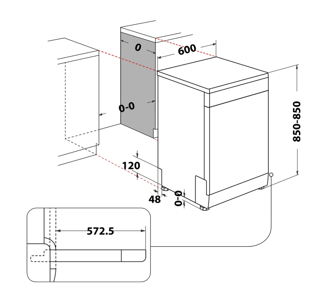 WFC3C42P vrijstaande vaatwasser  WFC3C42P vrijstaande vaatwasser