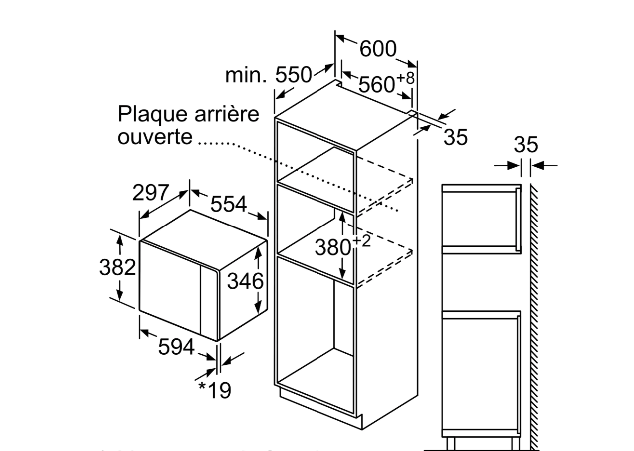 BOSCH BFL520MS0 Series 4 microgolfoven - 38cm BOSCH BFL520MS0 Series 4 microgolfoven - 38cm