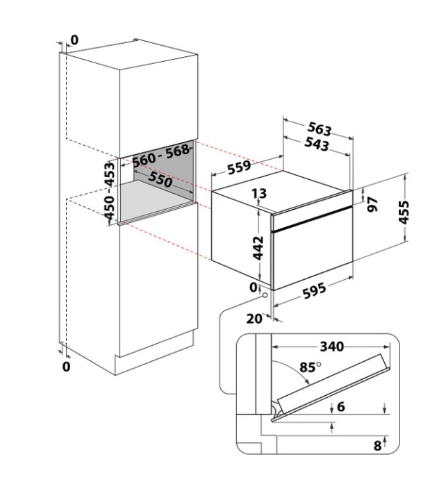 WHIRLPOOL WCW7O7HTSSG multifunctionele oven - combi - 45cm WHIRLPOOL WCW7O7HTSSG multifunctionele oven - combi - 45cm