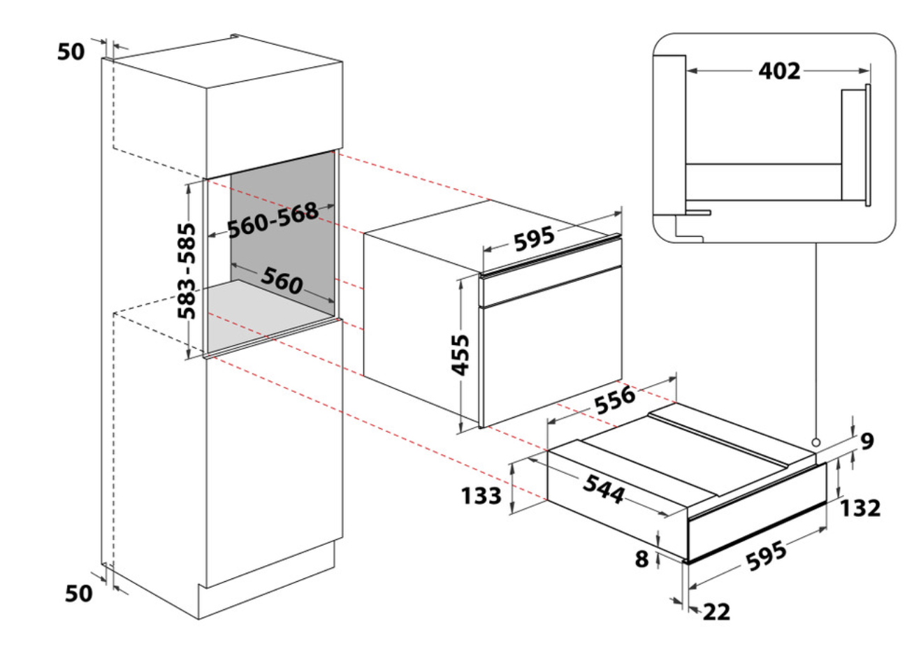 WHIRLPOOL WWD1ABF warmhoudlade - 14cm WHIRLPOOL WWD1ABF warmhoudlade - 14cm