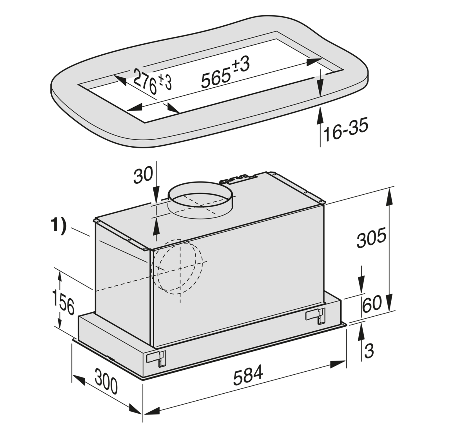 MIELE DA2360 inbouwgroep - 60cm MIELE DA2360 inbouwgroep - 60cm