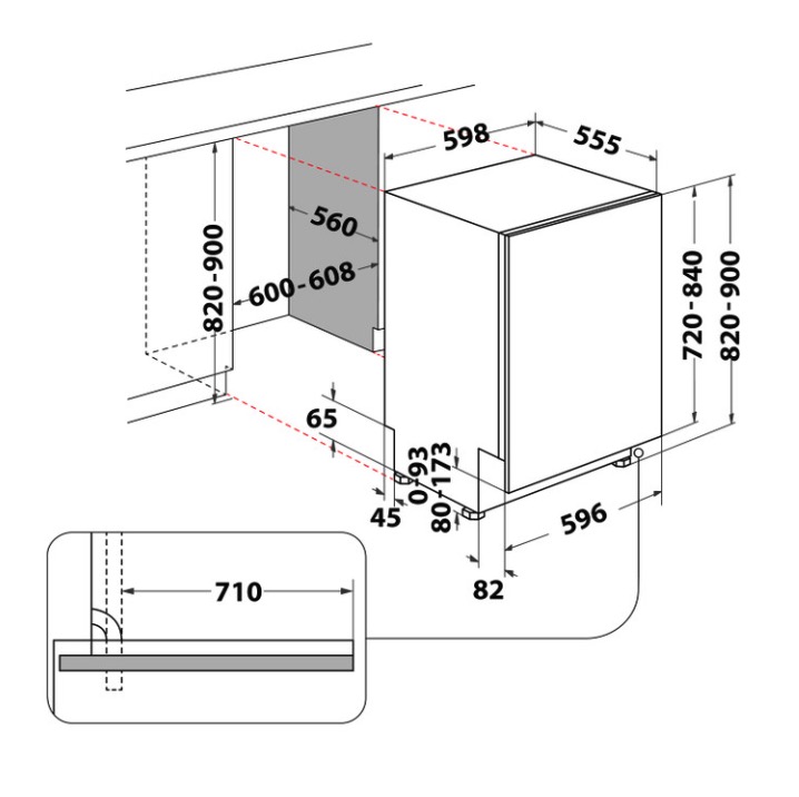 WHIRLPOOL WH8IA115B2M3TUS0 vaatwasser volledig integreerbaar WHIRLPOOL WH8IA115B2M3TUS0 vaatwasser volledig integreerbaar