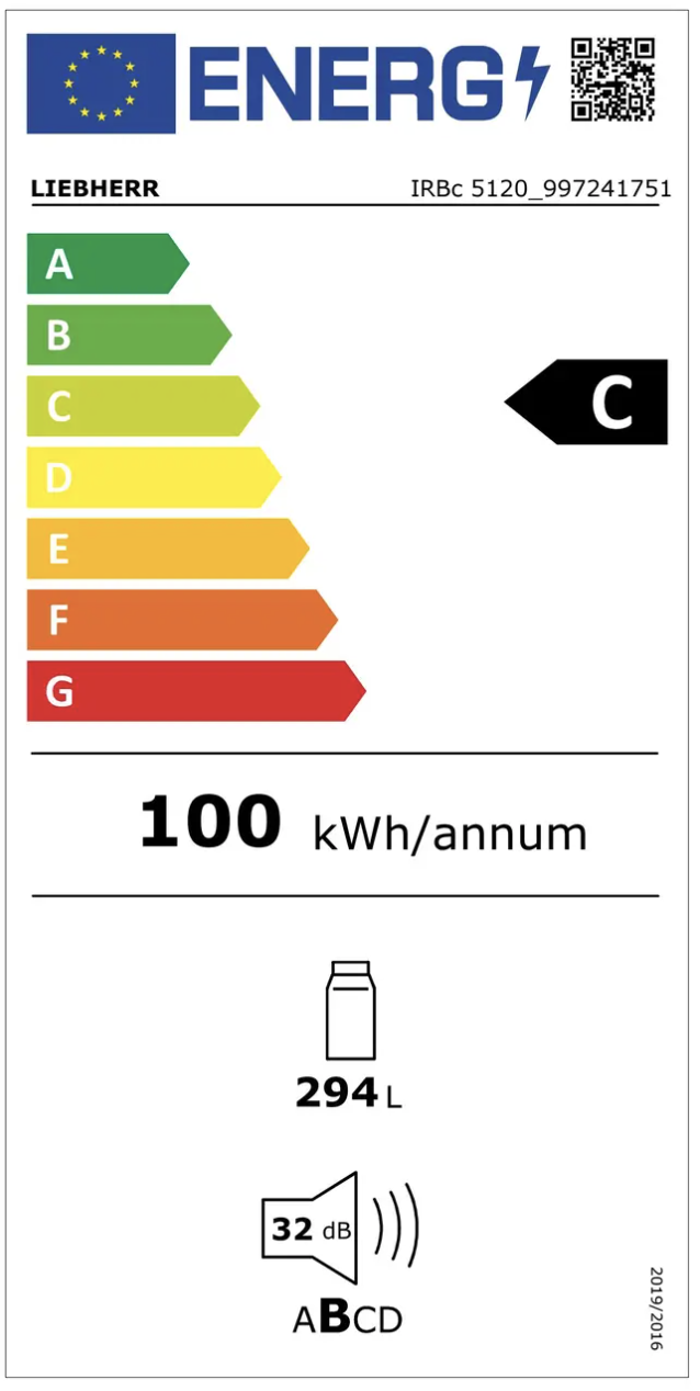 LIEBHERR IRBC512020 koelkast zonder vriesvak - 178cm
