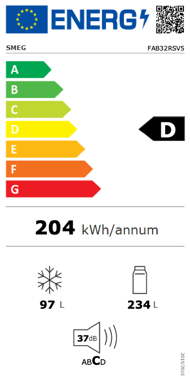 SMEG FAB32RSV5 vrijstaande koel-/vriescombinatie - 197cm SMEG FAB32RSV5 vrijstaande koel-/vriescombinatie - 197cm