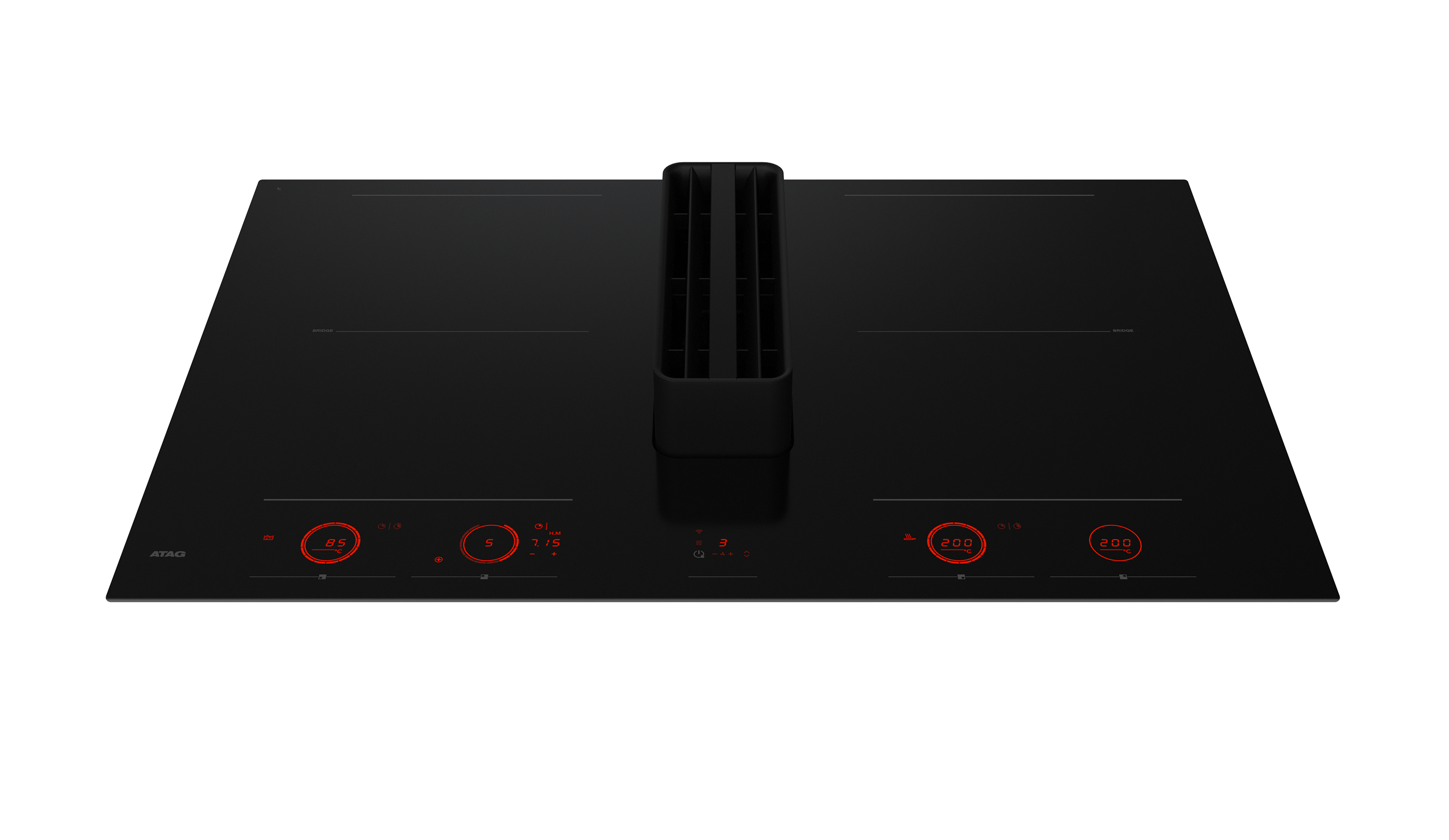 ATAG HIDD28471SV kookplaat met afzuiging - 83cm ATAG HIDD28471SV kookplaat met afzuiging - 83cm