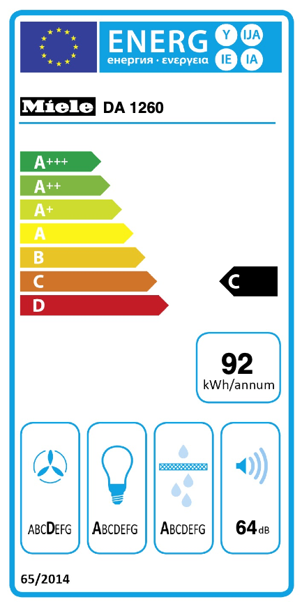 MIELE DA1260BW onderbouw dampkap - 60cm MIELE DA1260BW onderbouw dampkap - 60cm