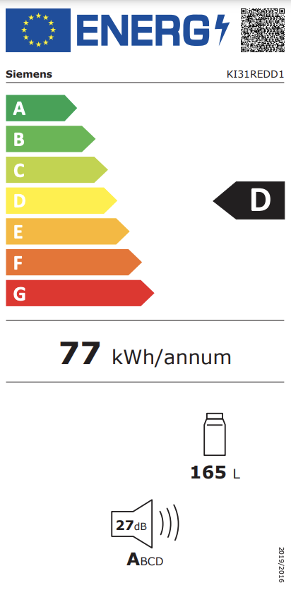 SIEMENS KI31REDD1 IQ500 koelkast zonder vriesvak - 102cm SIEMENS KI31REDD1 IQ500 koelkast zonder vriesvak - 102cm