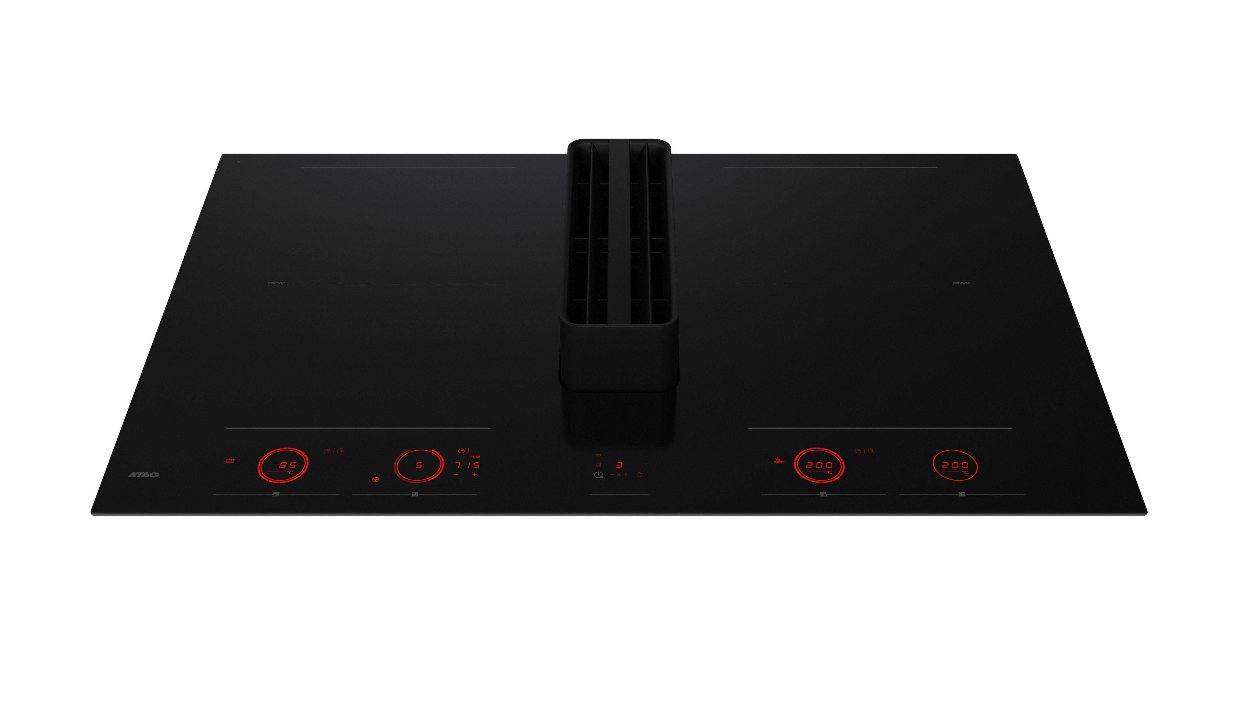 ATAG HIDD28471SVI kookplaat met afzuiging - 83cm ATAG HIDD28471SVI kookplaat met afzuiging - 83cm