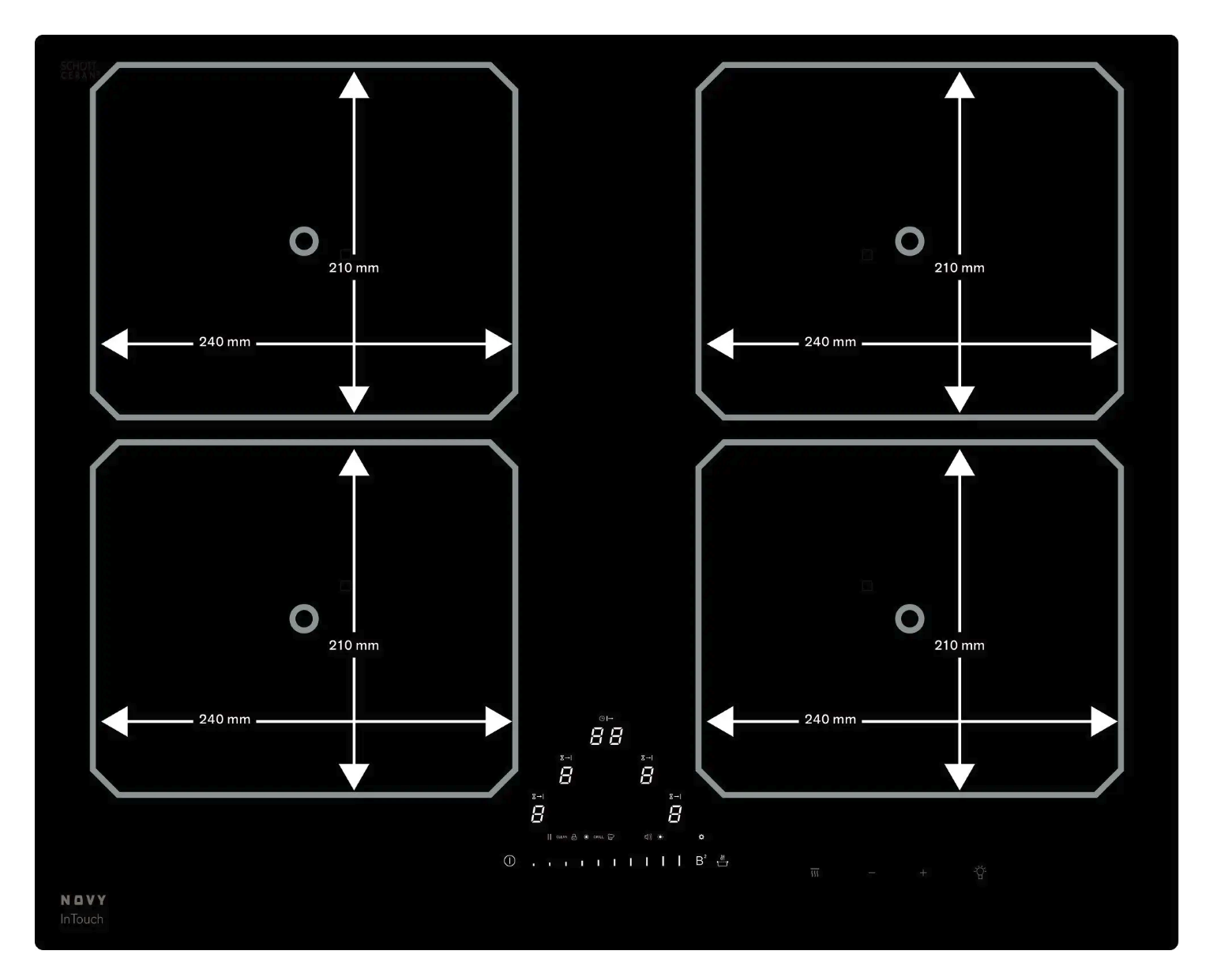 NOVY 1773 inductiekookplaat - 65cm   