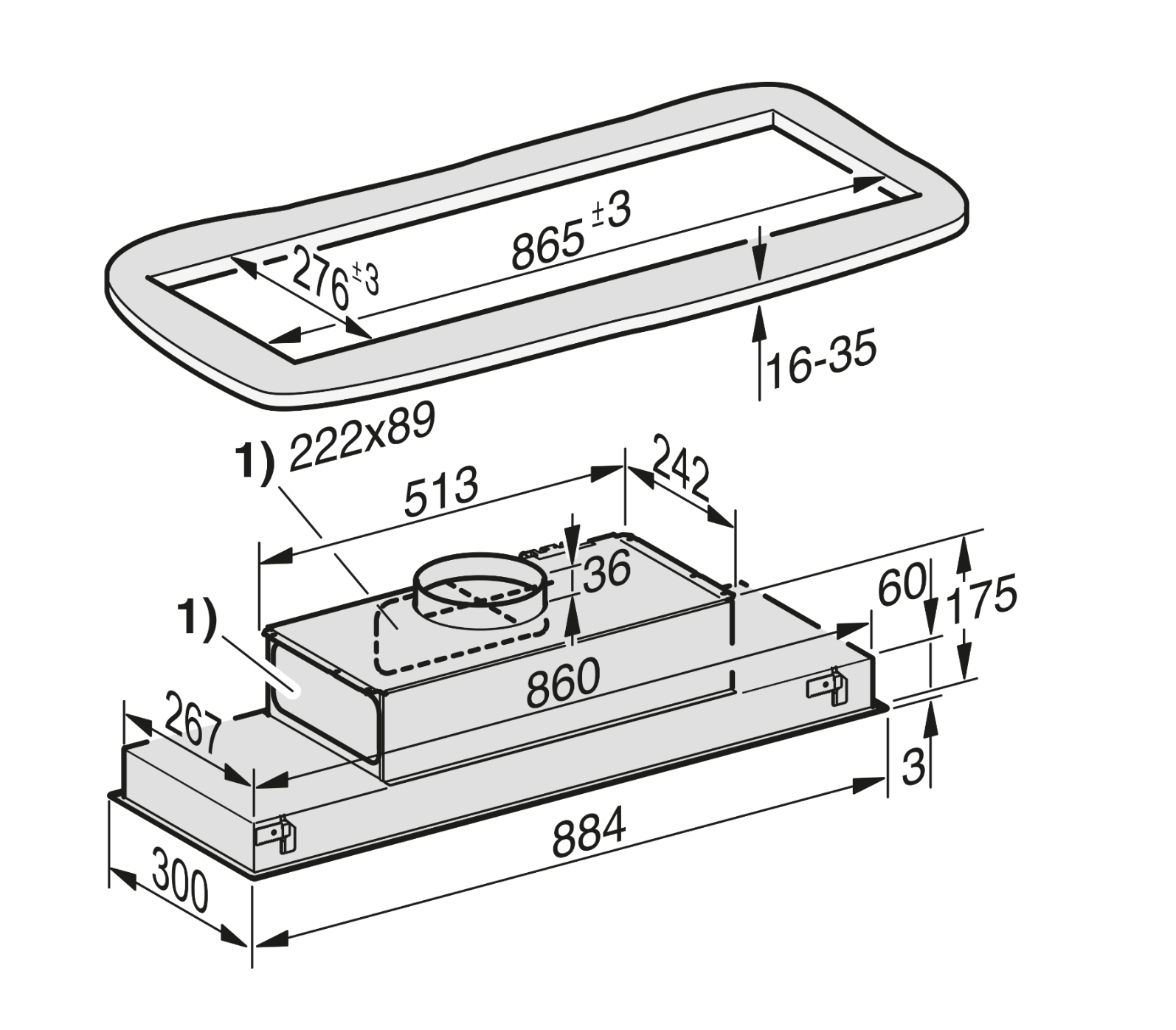 MIELE DA2698EXTABW inbouwgroep - 88cm MIELE DA2698EXTABW inbouwgroep - 88cm