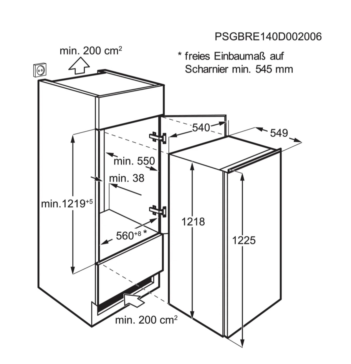 AEG TSK5O121ES 5000 koelkast zonder vriesvak - 122cm AEG TSK5O121ES 5000 koelkast zonder vriesvak - 122cm
