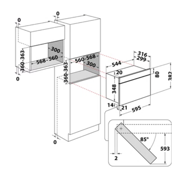 WHIRLPOOL MBNA900B microgolfoven - 38cm