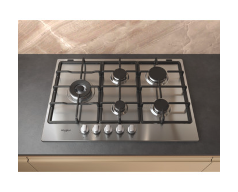 WHIRLPOOL TGML761IXR gaskookplaat - 73cm WHIRLPOOL TGML761IXR gaskookplaat - 73cm